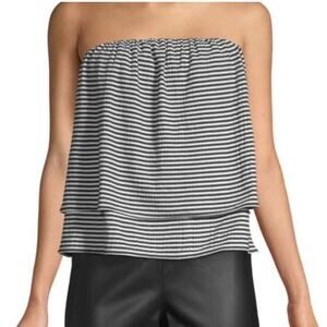 Club Monaco Tevin Striped Tiered Tricot Top
